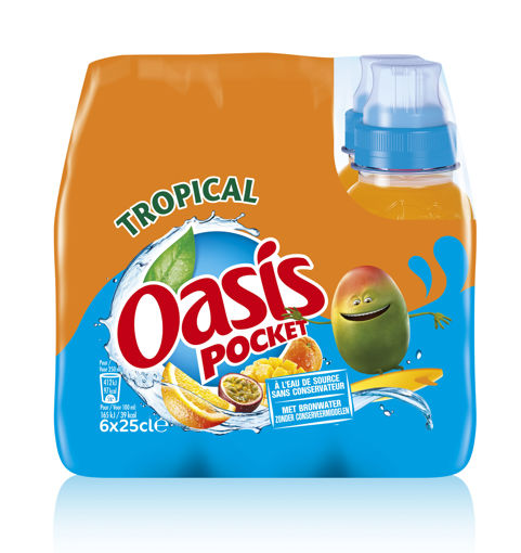 Afbeeldingen van OASIS TROPICAL POCKET 6X25CL PET