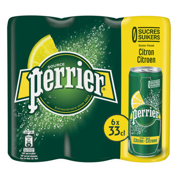 PERRIER CITROEN SLIM BLIK 6X33CL Afbeeldingen van PERRIER CITROEN SLIM BLIK 6X33CL