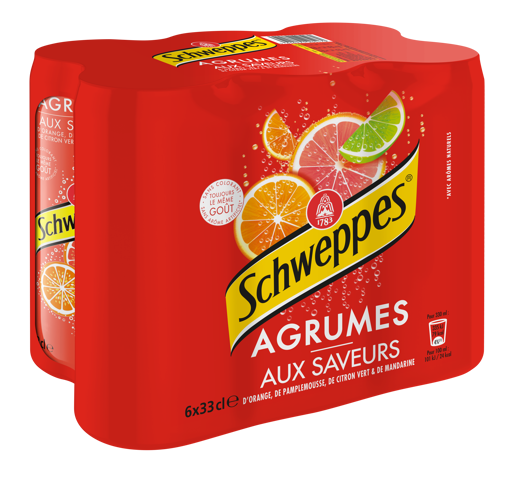 Afbeeldingen van SCHWEPPES AGRUM 6X33CL SLIM BLIK