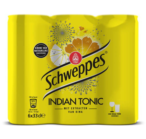 Afbeeldingen van SCHWEPPES TONIC BLIK 6X33CL SLIM BLIK