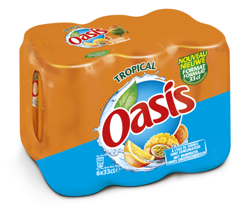 Afbeeldingen van OASIS TROPICAL 6X33CL SLIMBLIK