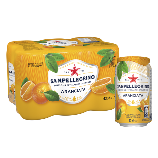 Afbeeldingen van SAN PELLEGRINO ARANCIATA 6X33CL BLIK