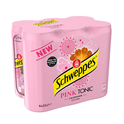 Afbeeldingen van SCHWEPPES PINK TONIC BLIK 6X33CL BLIK