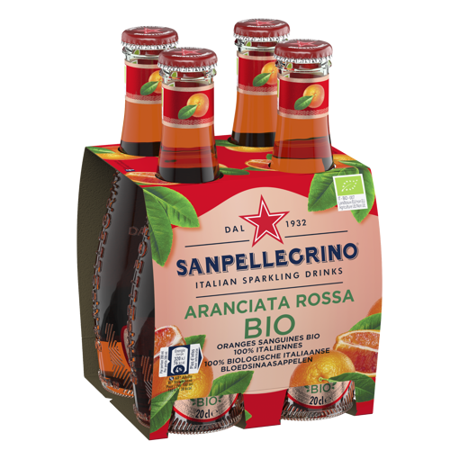 Afbeeldingen van SAN PELLEGRINO ARANCIATA ROSSA BIO 4X20CL ONEWAY