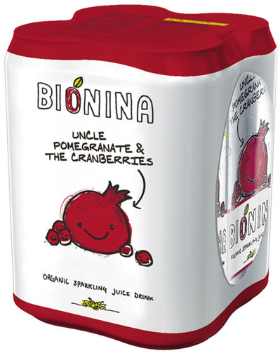 Afbeeldingen van BIONINA UNCLE POMEGRANATE 4X33CL BLIK