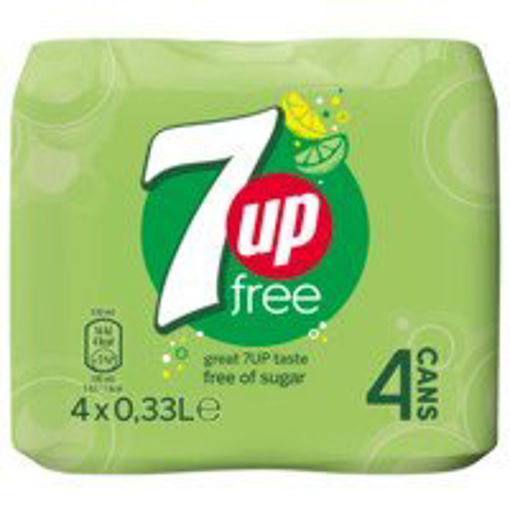 Afbeeldingen van SEVEN UP FREE BLIK 4X33CL SLEEK