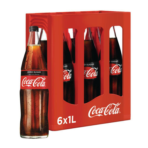 Afbeeldingen van COCA COLA ZERO 6X1L GLAS