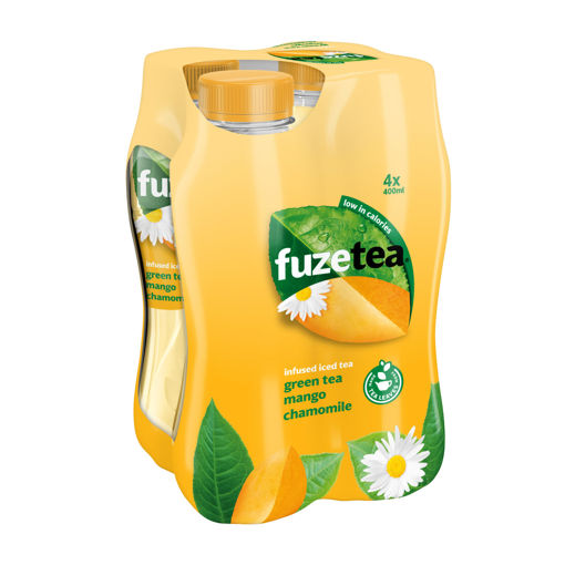 Afbeeldingen van FUZE TEA GREEN TEA MANGO CHAMOMILE PET 4X40CL