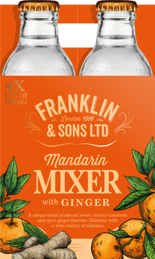 Afbeeldingen van FRANKLIN TONICS & MIXERS MANDARIN & GINGER 4X20CL