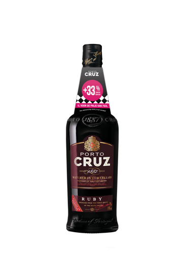 Afbeeldingen van PORTO CRUZ RUBY 75CL +33% GRATIS