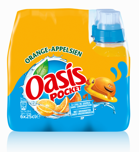 Afbeeldingen van OASIS ORANGE POCKET 6X25CL PET