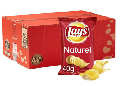 Afbeeldingen van LAYS CHIPS NATUREL STUK 20X40G