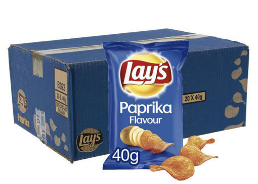 Afbeeldingen van LAYS CHIPS PAPRIKA STUK 20X40G