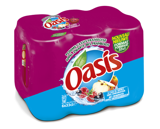 Oasis appel cassis framboos blik