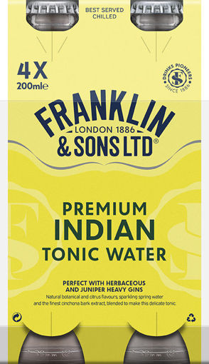 Afbeeldingen van FRANKLIN TONICS & MIXERS INDIAN TONIC 4X20CL