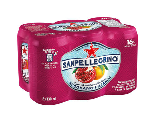 Afbeeldingen van SAN PELLEGRINO MELOGRANO ARANCIA 6X33CL BLIK