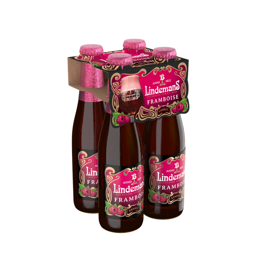 Afbeeldingen van LINDEMANS FRAMBOISE 4X25CL CLIPS